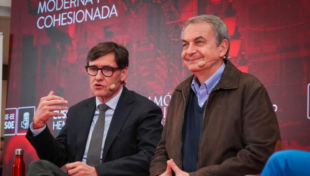 Salvador Illa y José Luis Rodríguez Zapatero, en una imagen de archivo