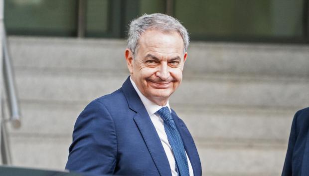 El expresidente del Gobierno, José Luis Rodríguez Zapatero, a su llegada a la Audiencia Nacional.