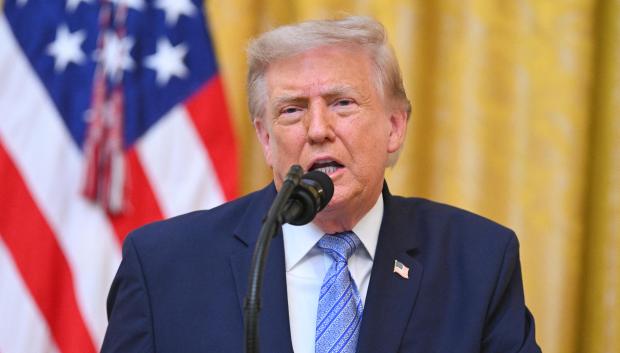 US President Donald Trump addresses the nation from the East Room of the White House in Washington, DC on July 16, 2026. (Photo by Saul LOEB / POOL / AFP)