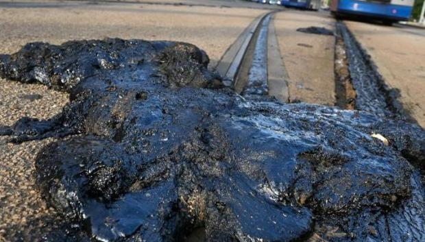 En Alemania el calor este año ha fundido calles y carreteras