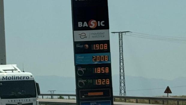 Imagen de una estación de servicio Repsol hace solo unas horas