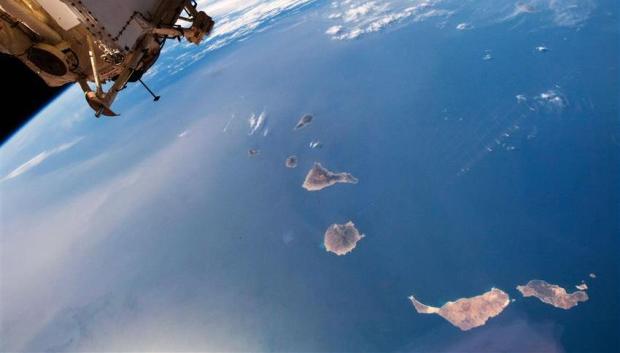 Vista de las Islas Canarias desde el espacio