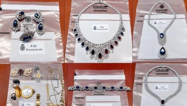 Joyas por valor de 1,3 millones de euros encontradas en la caja fuerte de Ferraz 35 de José Luis Rodríguez Zapatero