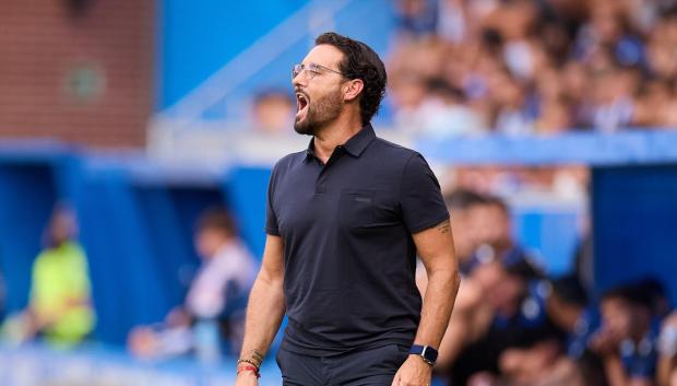 José Bordalás, en el estreno liguero del Getafe frente al Alavés en Mendizorroza