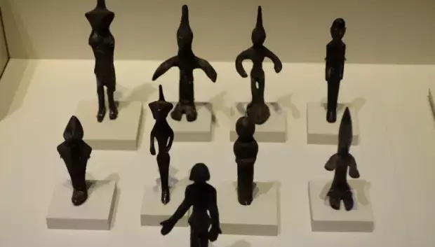 Exvotos expuestos en el Museo Arqueológico Nacional de España. Bronce, cultura ibérica siglos IV-II a.C