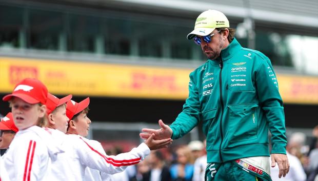 Fernando Alonso, en una carrera con Aston Martin este 2026
