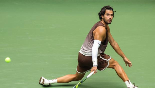 Carlos Alcaraz, en la primera ronda del US Open 2026
