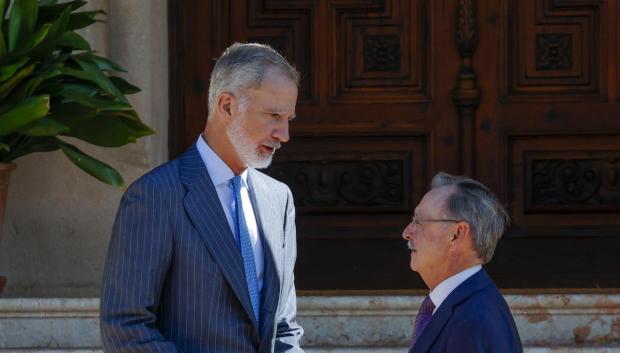 El Rey y Vivas, el pasado 6 de agosto en el Palacio de Marivent de Palma