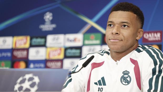 Kylian Mbappé, durante la rueda de prensa previa al partido contra el Inter