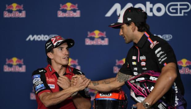 Marc Márquez y Jorge Martín, en una imagen de esta temporada