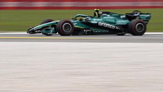 Fernando Alonso, durante la carrera del GP de Baréin