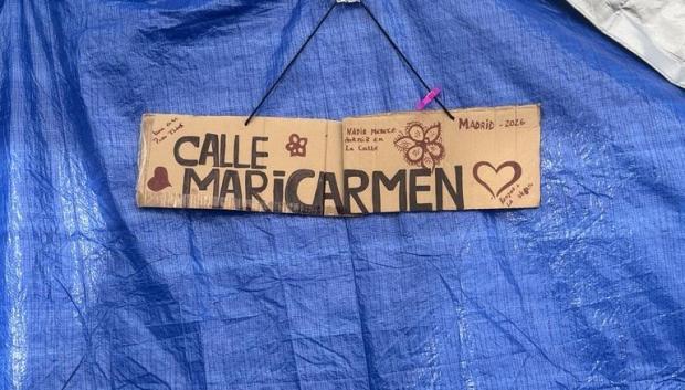 Cartel de la «calle Maricarmen» en Sol