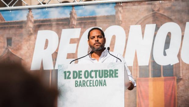 Ignacio Garriga en el acto "Reconquista" organizado por Vox en Barcelona