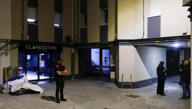 Los Mossos d'Esquadra en el lugar de los hechos