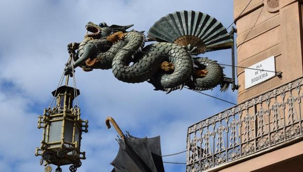 La actual Casa del Paraguas (Las Ramblas, Barcelona)