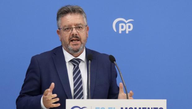 (Foto de ARCHIVO)
El viceportavoz parlamentario del Partido Popular de Castilla-La Mancha en las Cortes Regionales, Juan Antonio Moreno Moya, en rueda de prensa.

REMITIDA / HANDOUT por PP
Fotografía remitida a medios de comunicación exclusivamente para ilustrar la noticia a la que hace referencia la imagen, y citando la procedencia de la imagen en la firma
29/8/2023