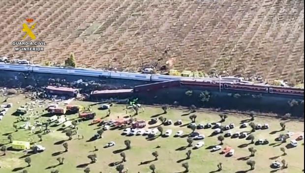 Imágenes aéreas del accidente de Toledo