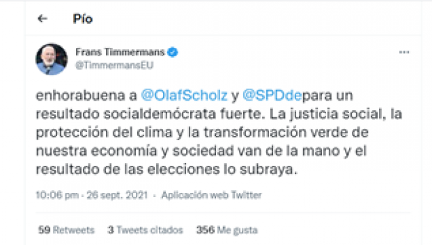 Tweet de Timmermans