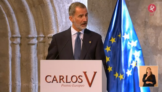 El Rey, en el discurso del Premio Europeo Carlos V.