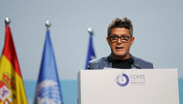 Singer Alejandro Sanz at the opening of the high level segment of the COP25 in Madrid, Spain, December 10, 2019.  *** Local Caption *** .