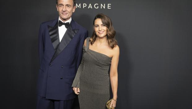 Alejandro Lequio and Maria Palacios at photocall for Moet Chandon Effervescence event in Madrid on Thursday, 2 December 2021.