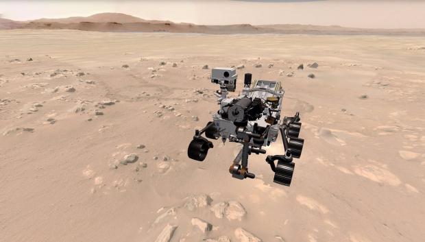 El rover Mars Perseverance de la NASA, en el cráter Jezero