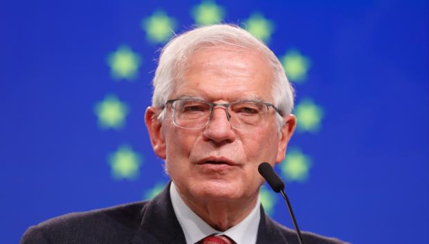 Josep Borrell durante una rueda de prensa en Bruselas