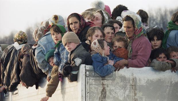 Refugiados bosnios Srebrenica