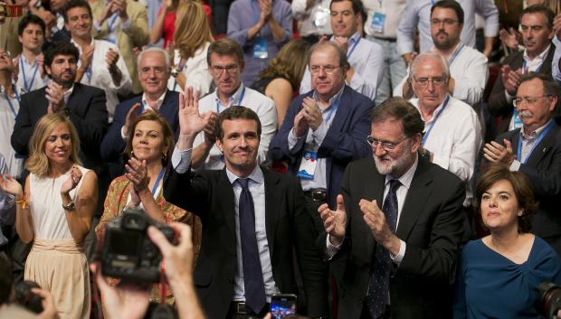 Pablo Casado, el día de su victoria en las primeras Primarias del PP