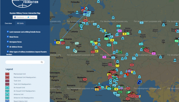 Mapa interactivo que muestra la evolución de la guerra de Ucrania