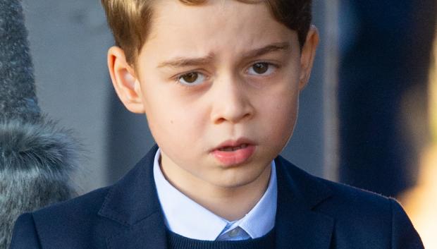 Prince George attending the Christmas day service in Sandringham in Norfolk, England,