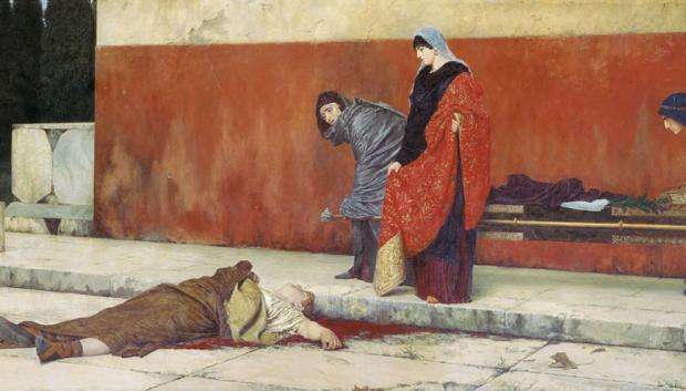La muerte de Nerón, Vasily Smirnov, 1888