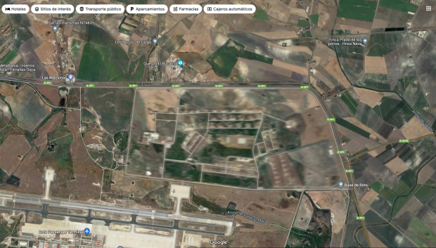 Base Americana de Rota, Cadiz. Una de la instalaciones militares más importantes de los EEUU en Europa. Curiosamente sólo se oculta una pequeña área residencial.