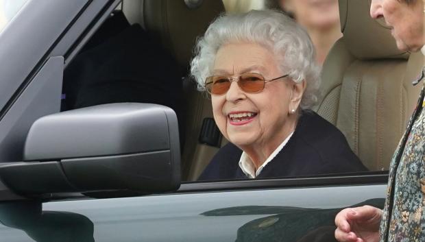 Queen Elizabeth II at the Royal Windsor HorseShow, Windsor. Picture date: Friday May 13, 2022. *** Local Caption *** .