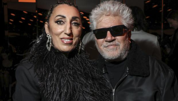 Actress Rossy de Palma and director Pedro Almodovar attending SaintLaurent event during the Fashion Week in Paris, Tuesday, March 1, 2022