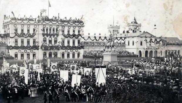 Inauguración de la estatua de Ernesto Augusto en Hannover, en 1861