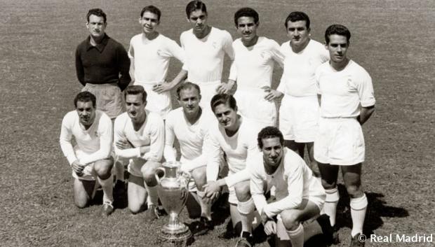 Alineación del Real Madrid en la final de 1956