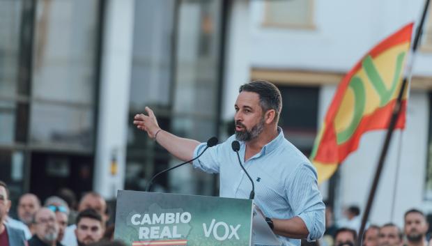 Santiago Abascal el pasado domingo en Jerez, con motivo de la campaña electoral andaluza