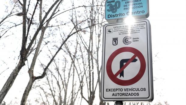 Anuncio de zona de bajas emisiones en Madrid
