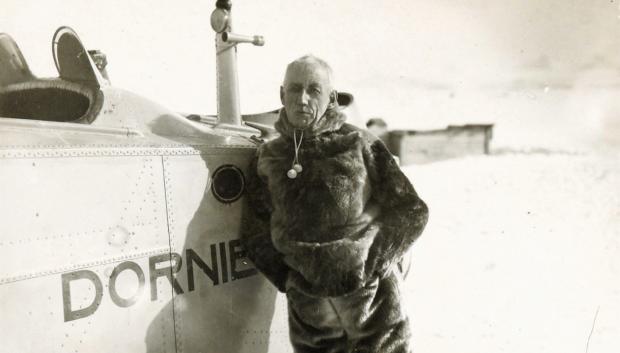 Roald Amundsen en Svalbard en 1925