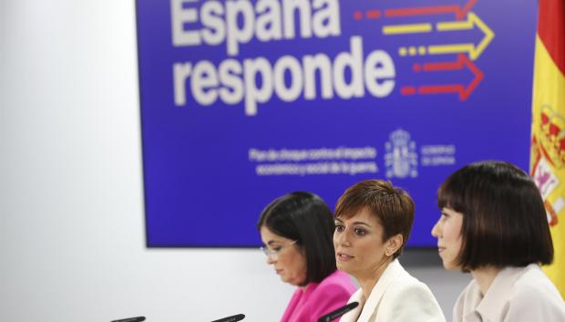 La ministra portavoz, Isabel Rodríguez, en la rueda de prensa posterior al Consejo de Ministros