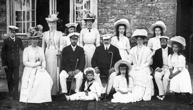 La Familia Imperial en el castillo de Osborne (4 de agosto de 1909)