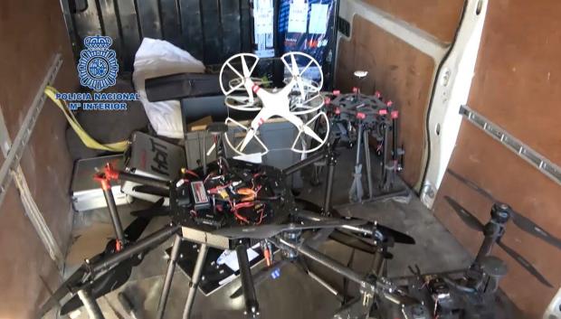 Los drones incautados tenían una autonomía de 30 km