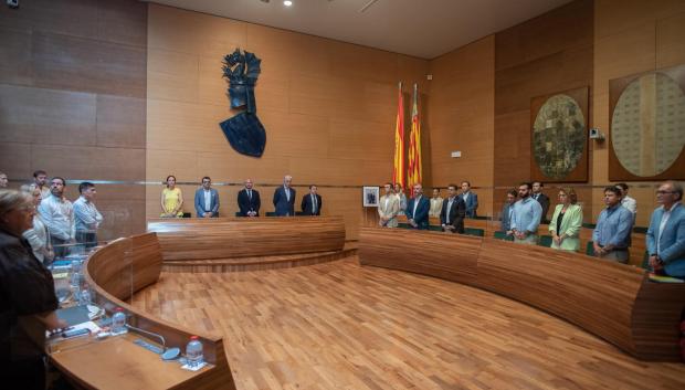 Minuto de silencio por Miguel Ángel Blanco en la Diputación de Valencia