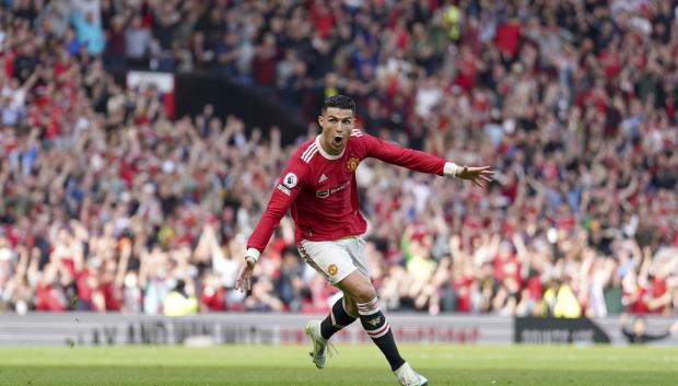 Cristiano Ronaldo celebrando un gol con el Manchester United