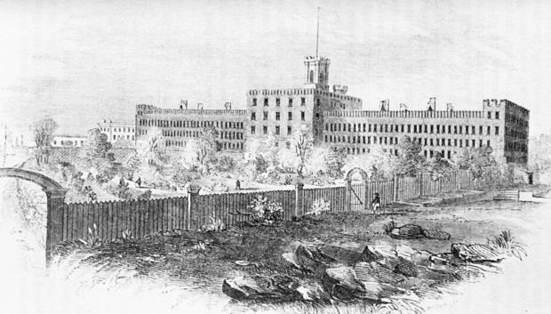 Prisión de Blackwell's Island en 1853, donde Emma Goldman estuvo de 1893 a 1894