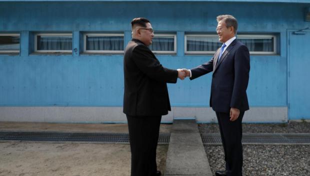 Kim Jong-un y Moon Jae-in