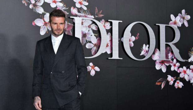 David Beckham en la presentación de una campaña de Dior