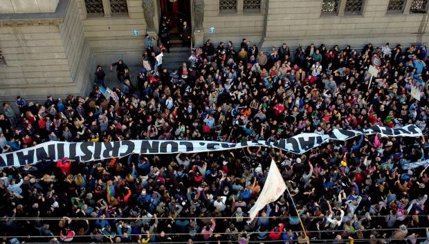 Manifestación casa Kirchner
