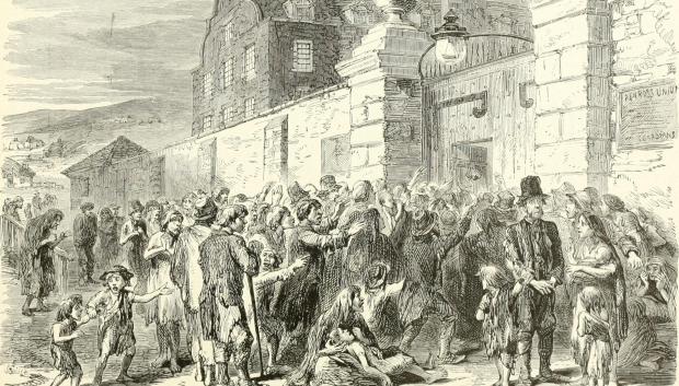 Escena en la puerta del asilo , c.  1846